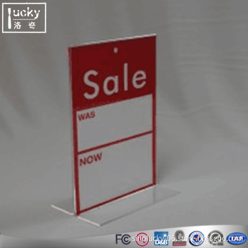 Acrylic Slanted Sign Holders, Acrylic Table Menu Card Holder